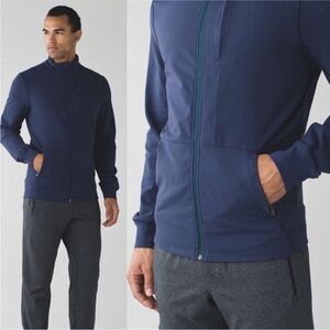 Lululemon Pre Post Jacket Sweater Full Zip Navy Blue Men’s Large